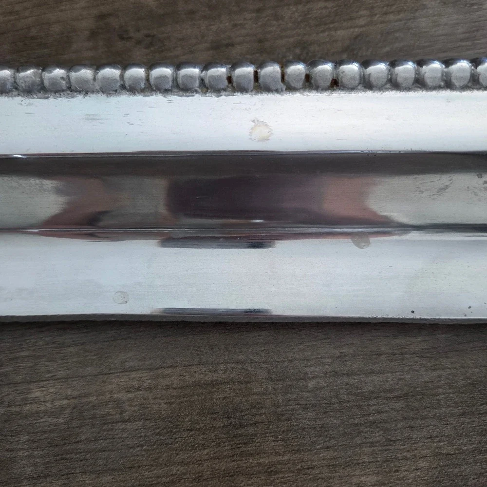 Fabulous Pewterware Perla Pyrex Holder Silver Beaded Medium Casserole Frame 13x9